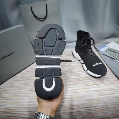 wholesale quality balenciaga speed 2.0 black white